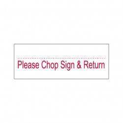 Please Chop Sign & Return Stock Stamp OS-14, 38x14mm